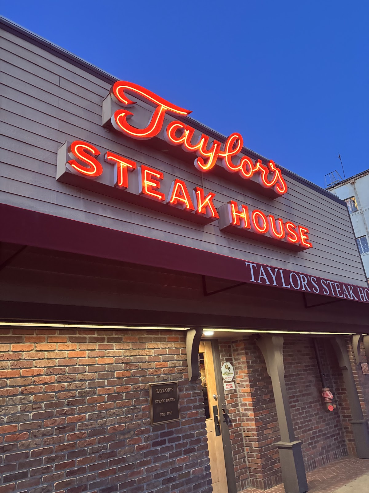 Taylor's Steakhouse, Los Angeles